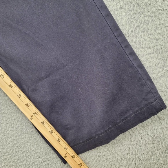 Lands' End Pants Womens 10 Blue Fit 2 Chino Wide Leg Casual Comfort - Picture 11 of 12